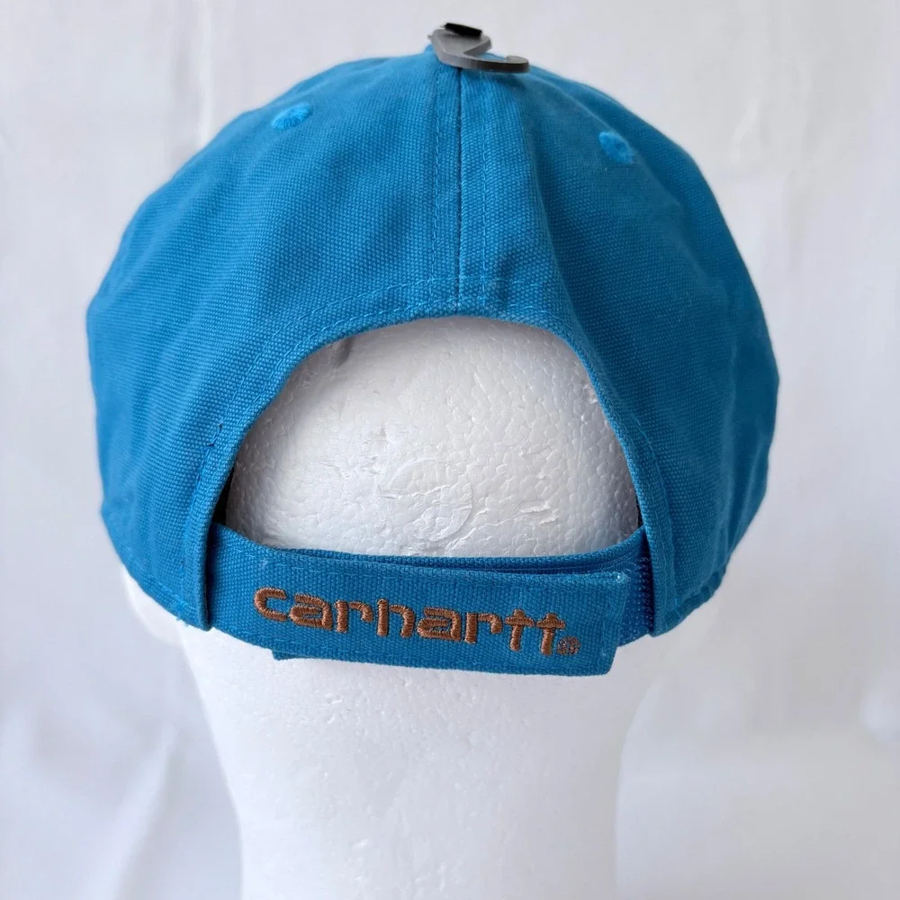 Carhartt Blue Odessa Force Adjustable Mens Canvas‎ Baseball Hat NWT